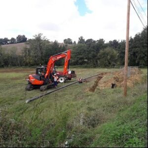 Canalisation - tranchée réseau eau potable Verfeil