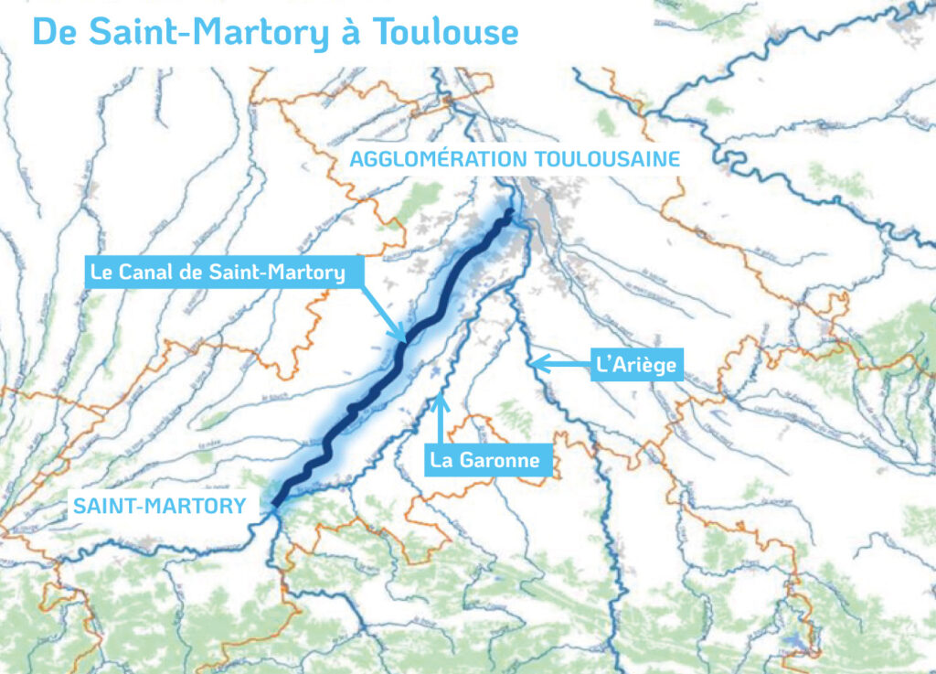 Carte Canal de Saint-Martory